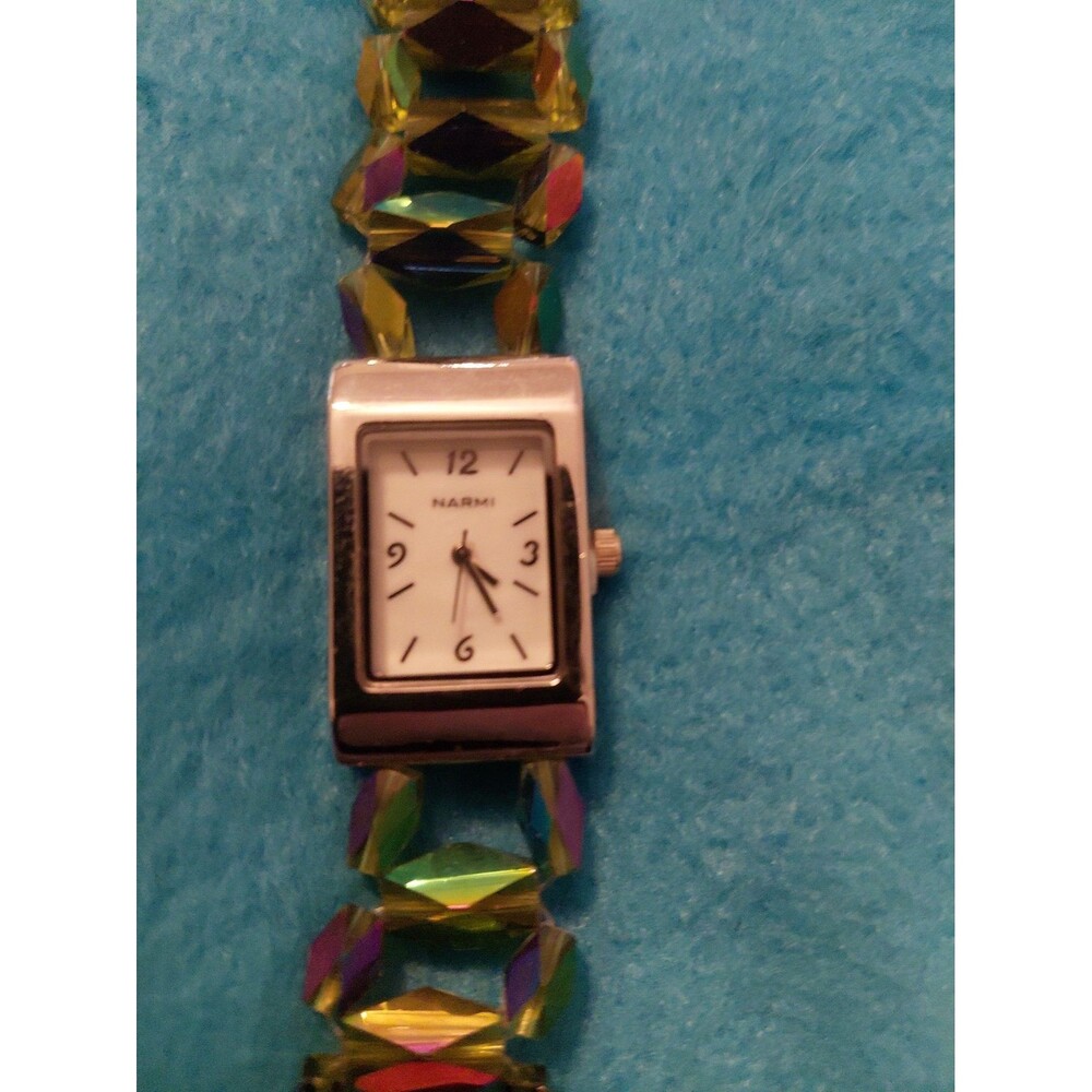 Green Iridescent Beaded NEW NARMI WOMENS WATCH